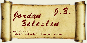 Jordan Beleslin vizit kartica